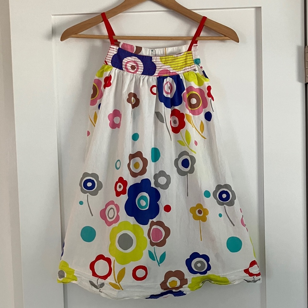 Mini Boden Multicolor Floral Cotton Sun Dress size 9-10